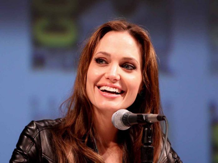 A headshot of actress Angelina Jolie
