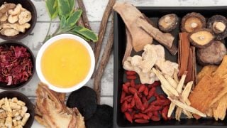 包括蘑菇和浆果在内的传统中草药