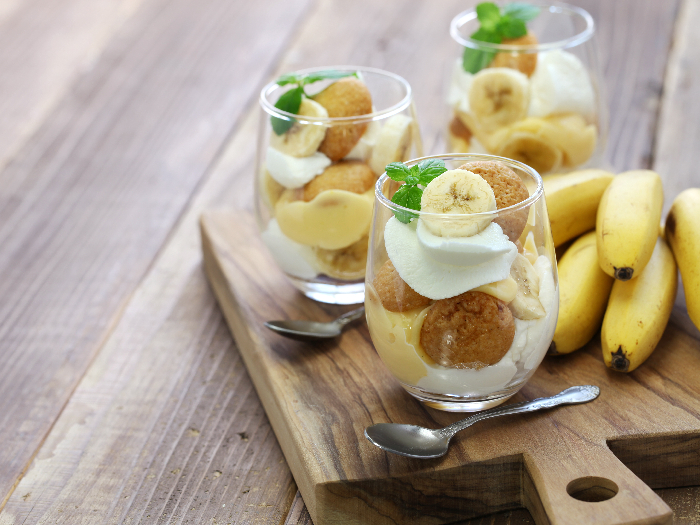 国产香蕉布丁的特写镜头